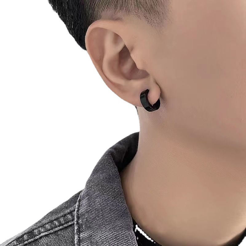 thumbnail image 2 of 3D Wolf Stainless Steel Fake Ear Plug Earrings - 316L, 3 Colors (TR51) NEW 2 of 3