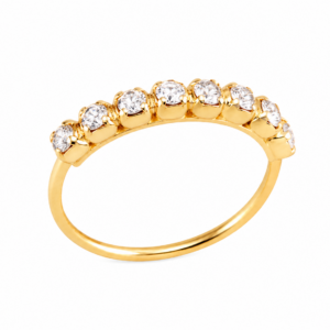 Gold plated Nose with crystals ring 925 sterling silver