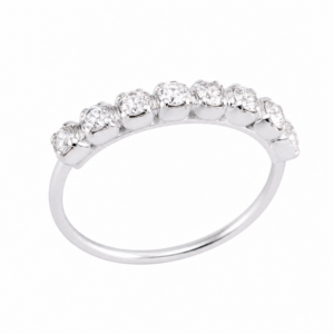 Nose with crystals ring 925 sterling silver