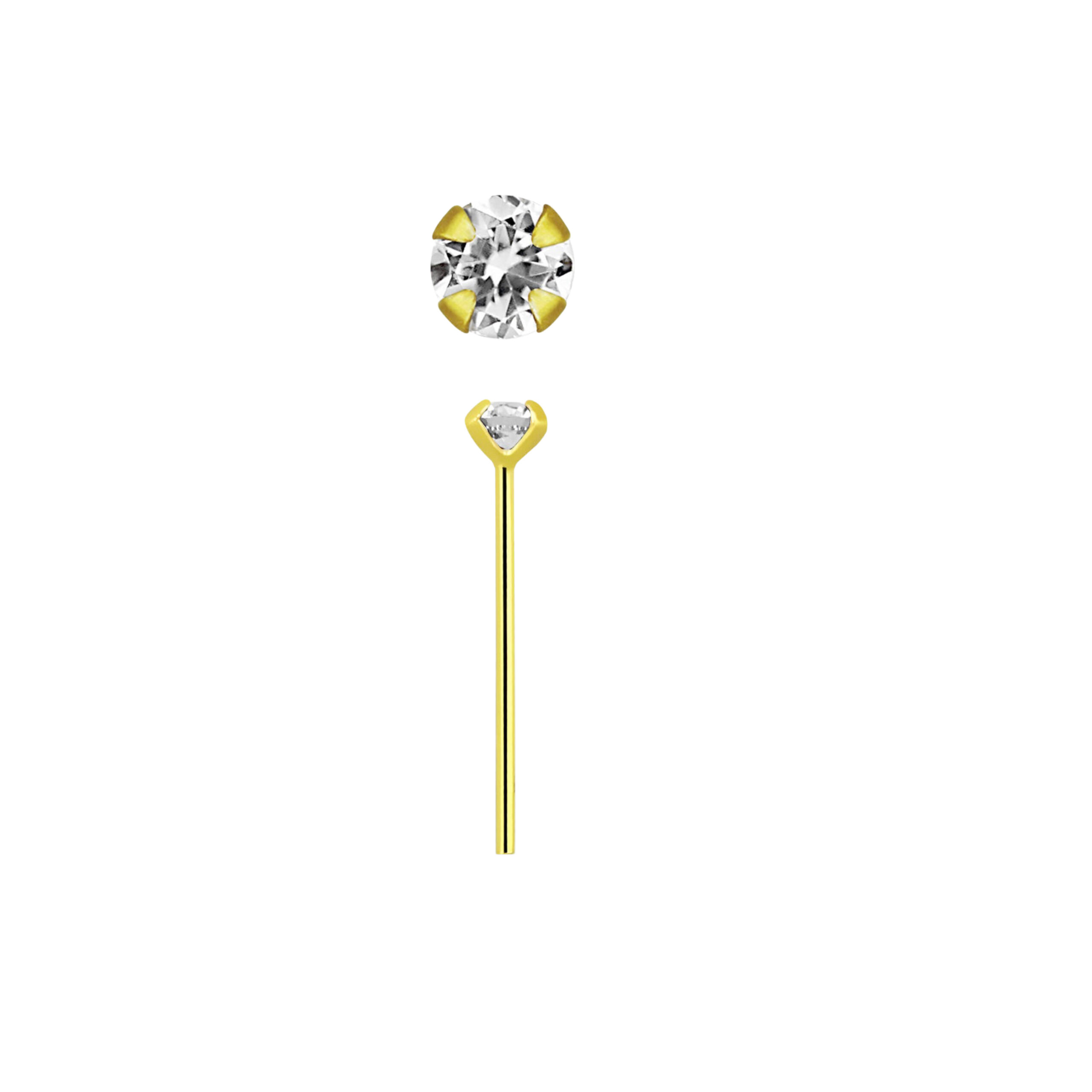 925 Sterling Silver Nose Stud Gold plated